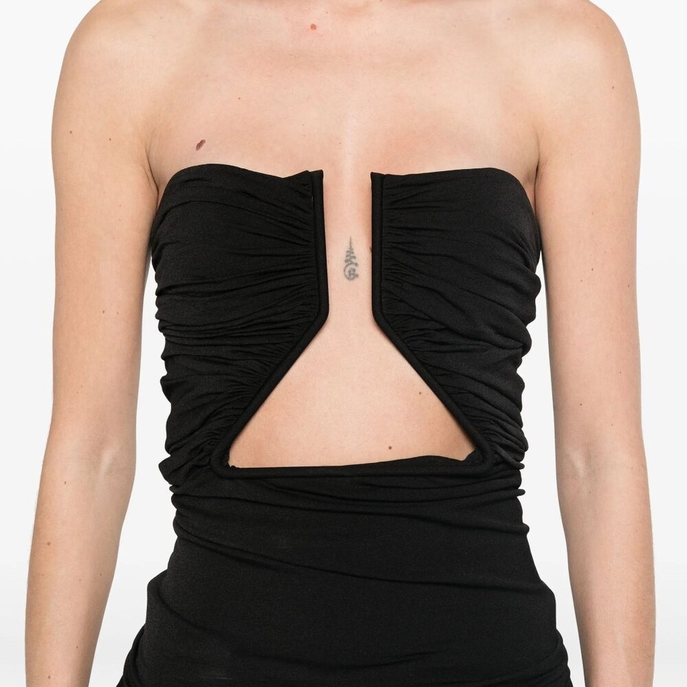 Rick Owens Black Ruched Camisole
